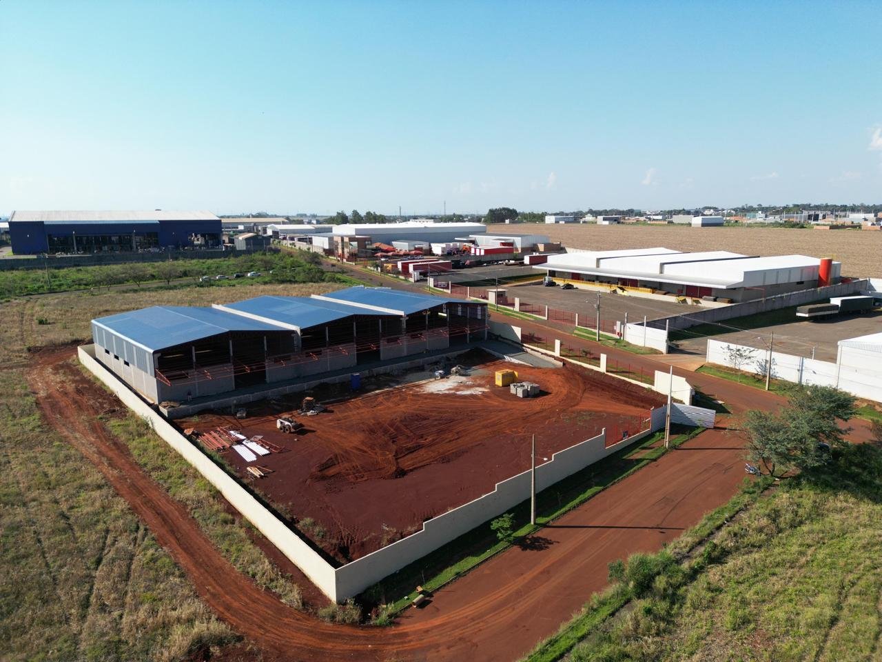 Vista aérea do complexo logístico da Viana, referência para novos projetos